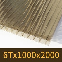 PC판 폴리카보네이트 복층PC판 렉산 6 1M x 2M (1장)(2장), 7. PC판 6T(흰색)_2장** 1M x 2M, 2개
