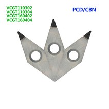1PC PCD CBN 인서트 VCGT110302 CNC 선반 터닝 다이아몬드 초경 가공 커터 공구, 04 VCGT160404 PCD