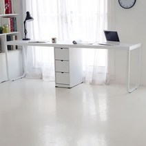 구앤즈 국내생산 2000 철제 다리 컴퓨터 트윈 책상, 2200오크