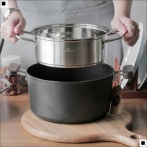 딤섬요리 강한내구성 스팀찜요리 스팀팬 스틸찜기 스텐찜기, 디유 스팀 스텐 찜기 26cm