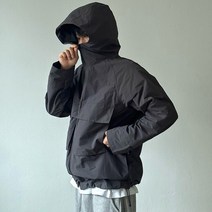 생활방수 레인 점퍼 스트링 투웨이 오버핏 핑크 먹색 후드 크롭 장마 빅사이즈 투포켓 바람막이 개강룩
