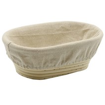 BetterJonny 22.9cm (9인치) 직사각형 바네통 빵 퇴치 바구니 장인 반죽 방지 라탄 바스켓 + 전문 및 가정 제빵용 라이너 콤보