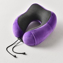 코골이 방지 베개 옆으로자는베개 거북목 일자목 경추목 베개 U자형 메모리 폼 목 베개 소프트 느린 리바운, 08 deep purple_01 28x26x14cm