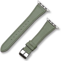 비브 애플워치 이태리 가죽 밴드 스트랩 호환, One Size(39-40-41mm), 피스타치오 그린