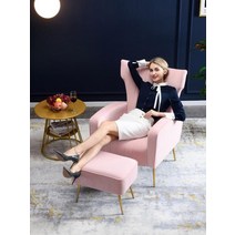 벨벳 소파 쇼파 패브릭 네일샵 미용실 손님대기의자 카페 까페, 오렌지 (싱글)