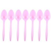 춤추는 핑크 테마 생일 파티 장식 일회용 칼 붙이 컵 접시 종이 모자 초대장 풍선 베이비 샤워, spoon 6pcs