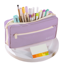 ANGOO 크림 네모난 대용량 파우치, (주)ANGOO크림네모파우치-보라, (주)ANGOO크림네모파우치-보라