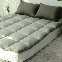 도톰한 5cm 멜란지 순면 모달 사계절 각토퍼 알러지케어 진드기케어 사계절용, 차콜