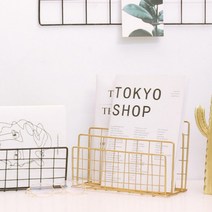 인테리어 3단 잡지꽂이 철제랙 와이어 매거진 신문 보관 랙, 블랙, 본상품선택