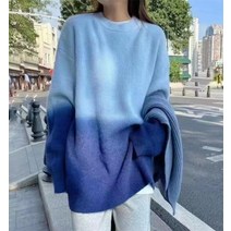드레스허그 4COLOR 그리드 투톤 니트