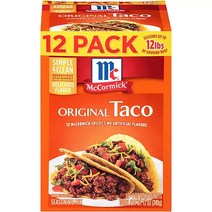 맥코믹 오리지널 타코 시즈닝 믹스 28g 12개 McCormick Original Taco Seasoning Mix 1 oz
