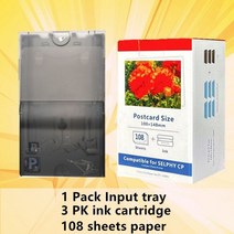 Canon Selphy CP Series CP800 CP910 CP1200 CP1300 포토 프린터용 100148mm 용지 및 잉크 카트리지 KP-108IN, CHINA, only 36 sheet paper