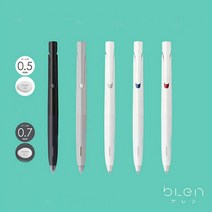제브라 ZEBRA blen 0.5 0.7 블렌 볼펜 리필심, 리필-NC-0.7청색