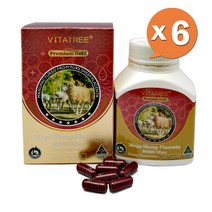 비타트리 프리미엄골드 호주양태반 80000mg 100캡슐 고함량 고급양태반 영양제, 100정, 100g, 6개