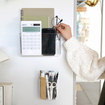 투명 월포켓 부착형 벽수납 현관 마스크 보관함 다용도 수납함, 스몰, 1개