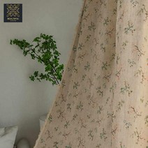 꽃무늬 한장 잡꽃무늬 창문 아일렛형 암막커튼 가리개커튼 거실커튼 현관