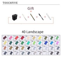 코픽 디자인 마카 Touch five-5 세대 컬러 아트 코믹 프로덕션 세트 30 40 60 80/168 마커 양두 알코올, 20 Landscape 40 colors