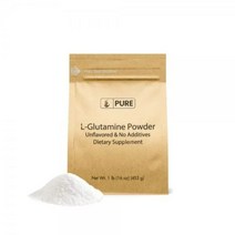 퓨어 오가닉 인그리디언츠 L 글루타민 1LB 129서빙 알파 아미노애시드, 1 Pound (Pack of 1)