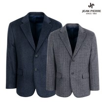 쟌피엘 겨울용 남성 울 체크 투버튼 콤비자켓 YD-775