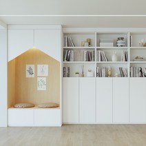 리바트 커스텀월 집모양 서재 거실장 월플렉스 1620~4320