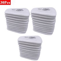 산업용 먼지 필터 면 10/150 개 5N11 6200/7502/6800 화학 호흡기 가스 마스크 액세서리로 교체 가능, 30 피스 Filter cotton