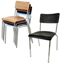 카페 디자인 회의실 사무실 인테리어 빈티지 테라스 세스카 스테킹 체어 의자 스태킹가능, 블랙