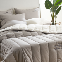 [국내생산] 친환경 오가닉 코튼면 60수 항균워싱 알러지 진드기 차단 간절기 흔한 남매 이불 기숙사 국민 이불