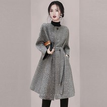 여성 헤링본 트위드 코트 봄 여자 오피스 하객룩