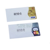 견고한 2개/몫 IC 카드 보호 외장 RFID 차폐 슬리브 NFC 보안 무단 스캐닝 색상 방지, 한개옵션0