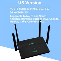 lte라우터 휴대용 와이파이 라우터 포켓파이 kuwfi 4g 300mbps 무선 sim sim 카드 슬롯 모뎀 지원 32 사용자 리피터 4 안테나 vpn 설정, 하얀, 미국 버전
