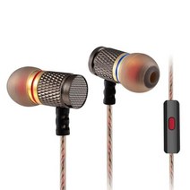 내 귀에 행복 KZ EDR1 금도금 다이나믹 이어폰 3.5mm 유선 HiFi 베이스, 협동사, 마이크 포함