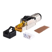 산업용 Cat6A Cat7 Cat8 툴리스 필드 종단 플러그 차폐 RJ45 빠른 설치 커넥터 크림핑 도구 필요 없음, Cat8 (metal boot)_15 pcs
