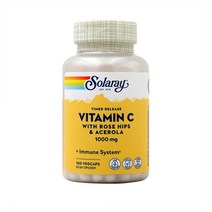 솔라레이 타임 릴리즈 지효성 비타민C 로즈 힙 아세로라 1000mg 100베지캡슐