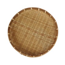식품용 대나무채반 원형 소쿠리 바구니 싸리, 30cm, 1개