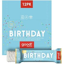 Good Snacks 좋은 스낵 비건 단백질바 생일 케이크 바 글루텐 프리 식물성 저당 고단백 15g 식사 대용 코셔 간장 불포함 유제품 GMO 채식주의자 12개, Chocolate Mint