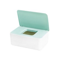 물티슈 케이스 보관함 커버 마스크 디스펜서 정리함 파우치 수분 보존 5color 소형 대형, 민트화이트 (소형), 1개