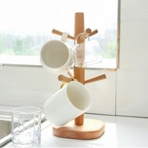기타 살림살림 스탠드 원목 컵걸이 6구