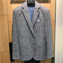 크로커다일남성 NC14 글렌체크 린넨 자켓 CDAA6JK2104