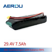 AERDU 24V 7S3P 7.5Ah 충전식 18650 Liion 배터리 팩 전기 자전거 오토바이 스쿠터 xt60 pulg 2500mah 390 용 고전력