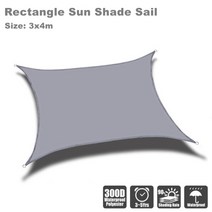 스카이어닝 캐노피 천막 테라스 썬룸 차양막 야외 방수 차양 정원 캐노피 풀 파티오 해변 캠핑 페골, 24 Gray 300x400cm