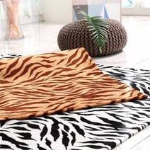 7mm지브라 예쁜 원룸 겨울 러그 100x150cm, 7mm지브라 블랙_100x150cm