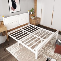 북유럽 철제 침대 철골 프레임 더블 싱클 퀸 모던 심플 파레트 받침, 1800mm*2000mm 옵션3