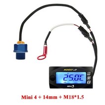 디지털 미니 미터 로프 듀얼 온도 측정기 오일 게이지 오토바이 실린더 전압 시, Meter-14mm-18x1.5