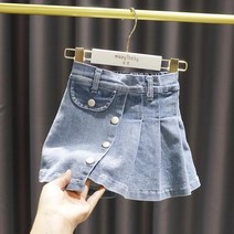 여아 데님 스커트 봄여름 베이비양식 1-8세 프린세스 스커트 2022년