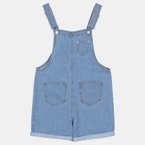 [유솔]논현점//와이드 멜빵 반바지 트렌디한핏 귀여움 폭발!초등 여아 주니어!!배기핏 오버롤 데님 숏팬츠 ULTH22351