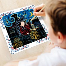 스크래치 블랙보드 어린이 미술학습 교구 생일선물 5세 학습교구 5살 3살