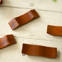 노들샵 옻칠 우드 원목 숟가락 젓가락 수저 받침 세트, 나무수저받침 4개