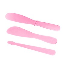 발롱뷰티 스파출라 소 중 대 노랑 피부미용재료, 1개, 핑크스파출라 중