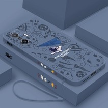 우주 비행사 실리콘 전화 케이스 샤오미 미 11 라이트 5G NE 후면 커버 12s 울트라 12x12s 10 프로 끈이 있, 04 For Mi 11 Lite 5G, 10 J-YK000310
