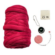 로즈상점 벨벳 자이언트얀 1kg 뜨개실 DIY 키트, 1개, 로즈레드